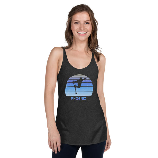 Funny Ski Phoenix Arizona Skier Skiing Joke Women's Racerback Tank Top