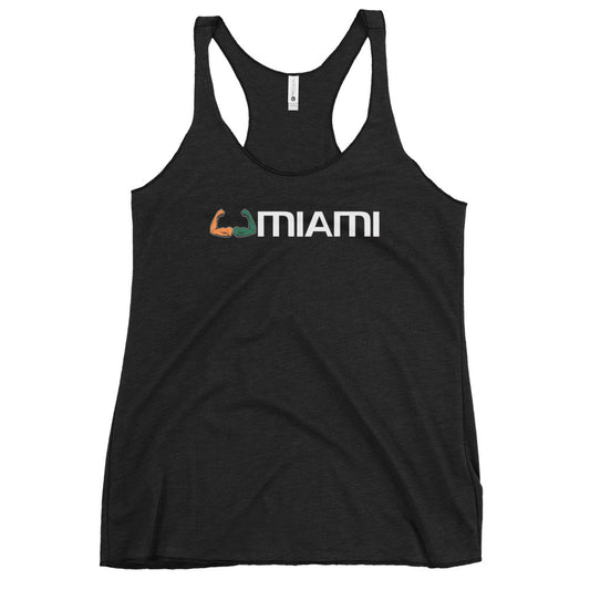Miami 305 Area Code Native College Football Fan Women's Racerback Tank Top