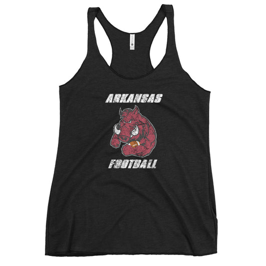 State Of Arkansas Native Football Fan Women's Racerback Tank Top