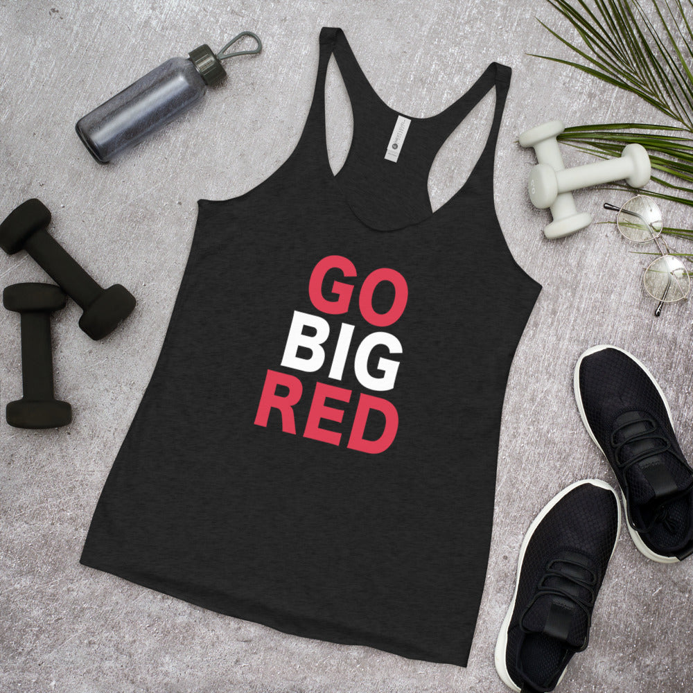 Nebraska Fan College Slogan Football Women's Racerback Tank Top