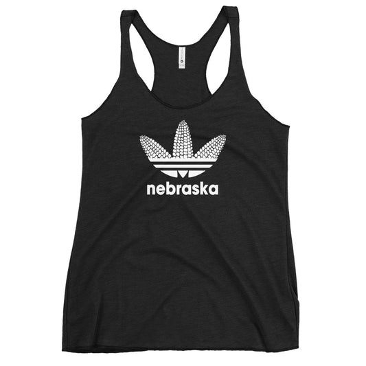 State Of Nebraska Funny Football Fan Slogan Women's Racerback Tank Top