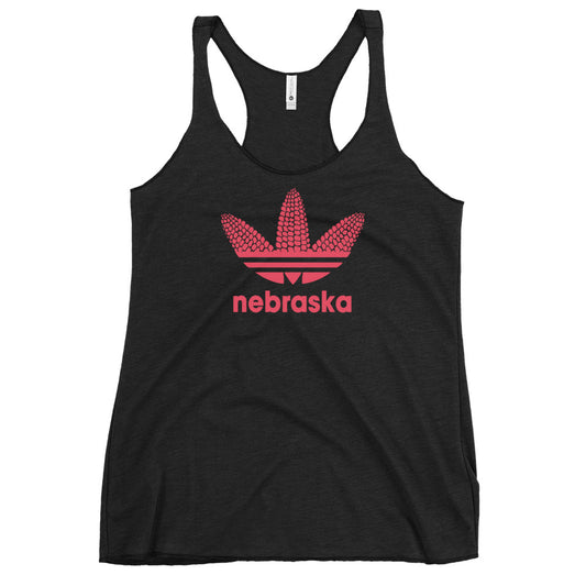 State Of Nebraska Funny Football Fan Slogan Women's Racerback Tank Top