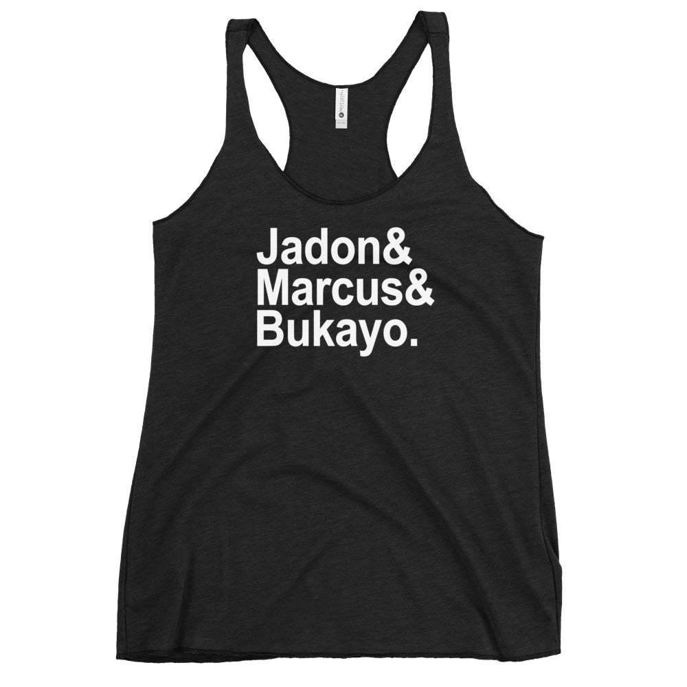 Jaydon Marcus Bukayo Slogan Soccer Football Fan Women's Racerback Tank Top