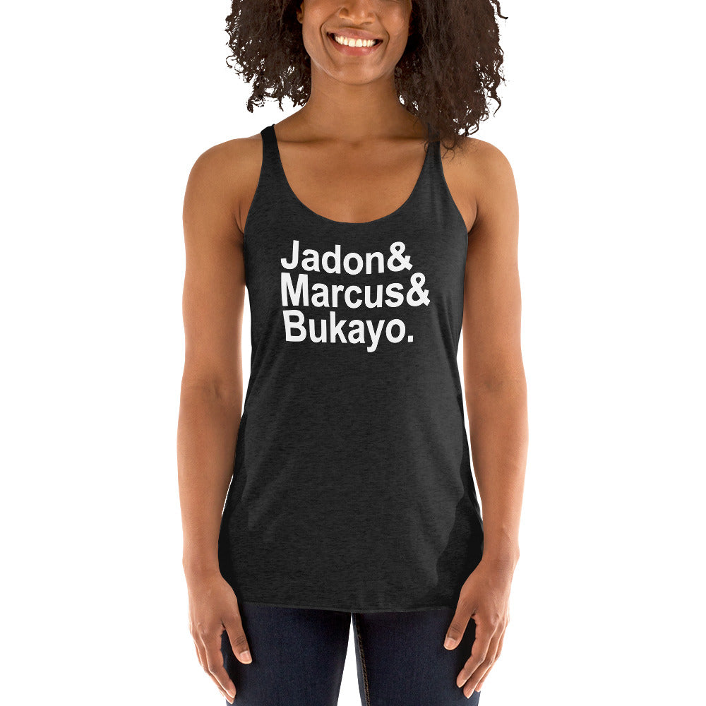 Jaydon Marcus Bukayo Slogan Soccer Football Fan Women's Racerback Tank Top