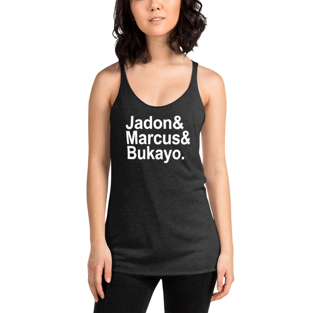 Jaydon Marcus Bukayo Slogan Soccer Football Fan Women's Racerback Tank Top