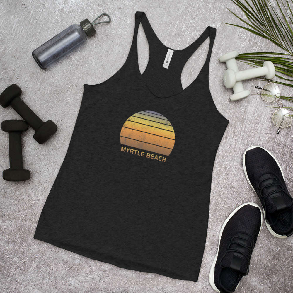 Retro Myrtle Beach Women's Racerback Tank Top Vintage Vacation Souvenir