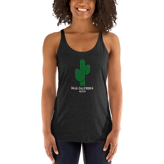 Baja California Mexico  Graphic Print Women's Racerback Tank Top