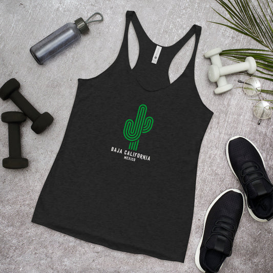 Baja California Mexico  Graphic Print Women's Racerback Tank Top