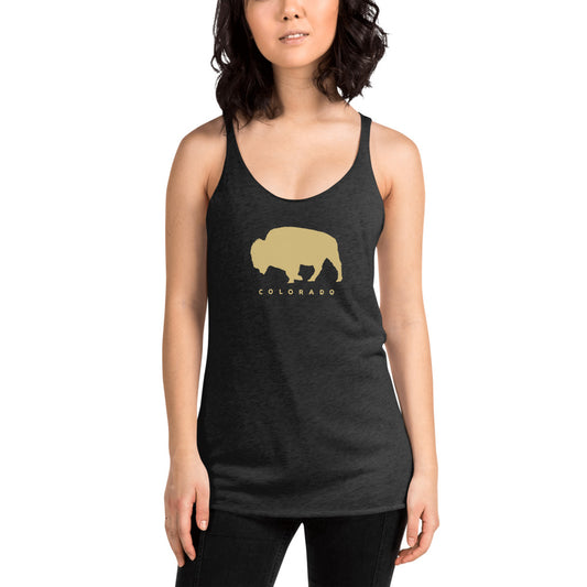 Cool State Colorado Native Buffalo Fan Women's Racerback Tank Top