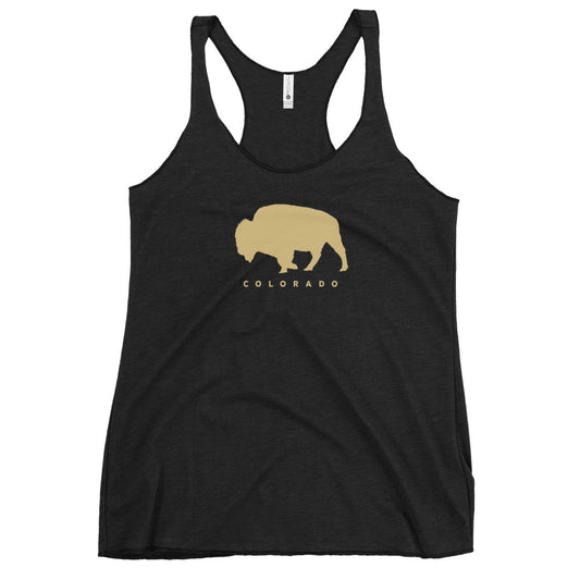 Cool State Colorado Native Buffalo Fan Women's Racerback Tank Top