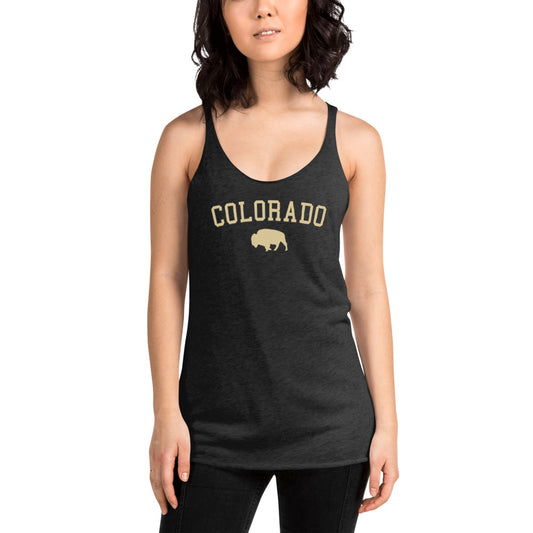 Colorado Cool State Native Buffalo Fans Women's Racerback Tank Top