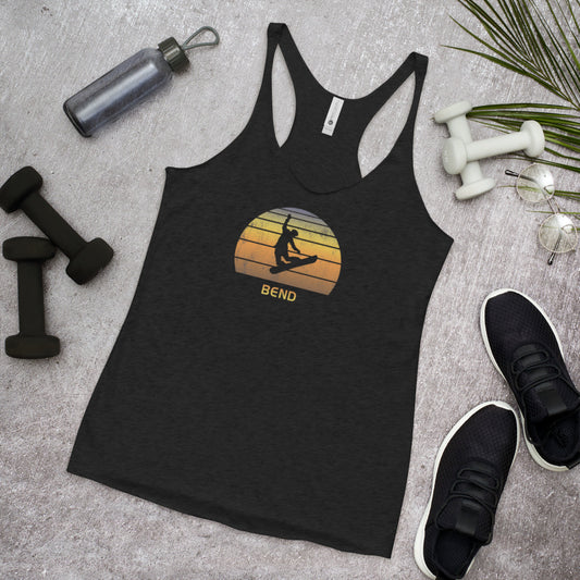 Retro Beaver Creek Colorado Snowboarding Fan Women's Racerback Tank Top