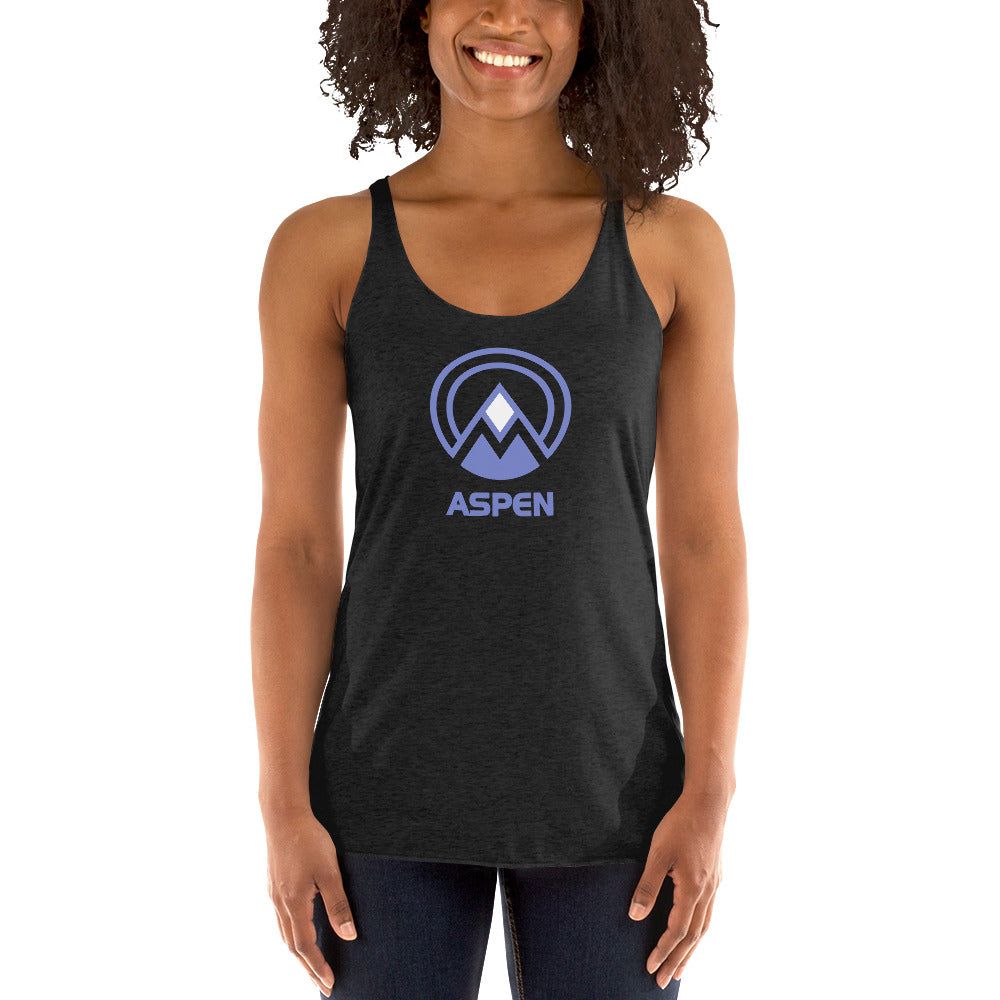 Aspen Colorado Skiing Snowboarding Fan Women's Racerback Tank Top