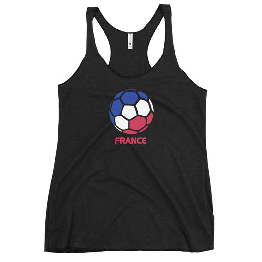 France National Soccer Team Football Country Flag Pride Women's Racerback Tank Top