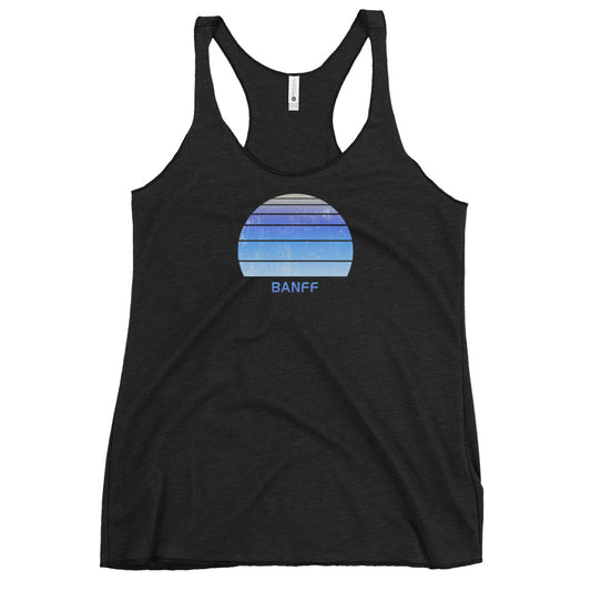 Retro Banff Canada Ski Skiing Fan Women's Racerback Tank Top