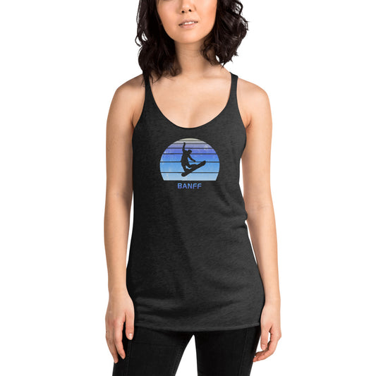 Retro Banff Canada Snowboarding Fan Women's Racerback Tank Top