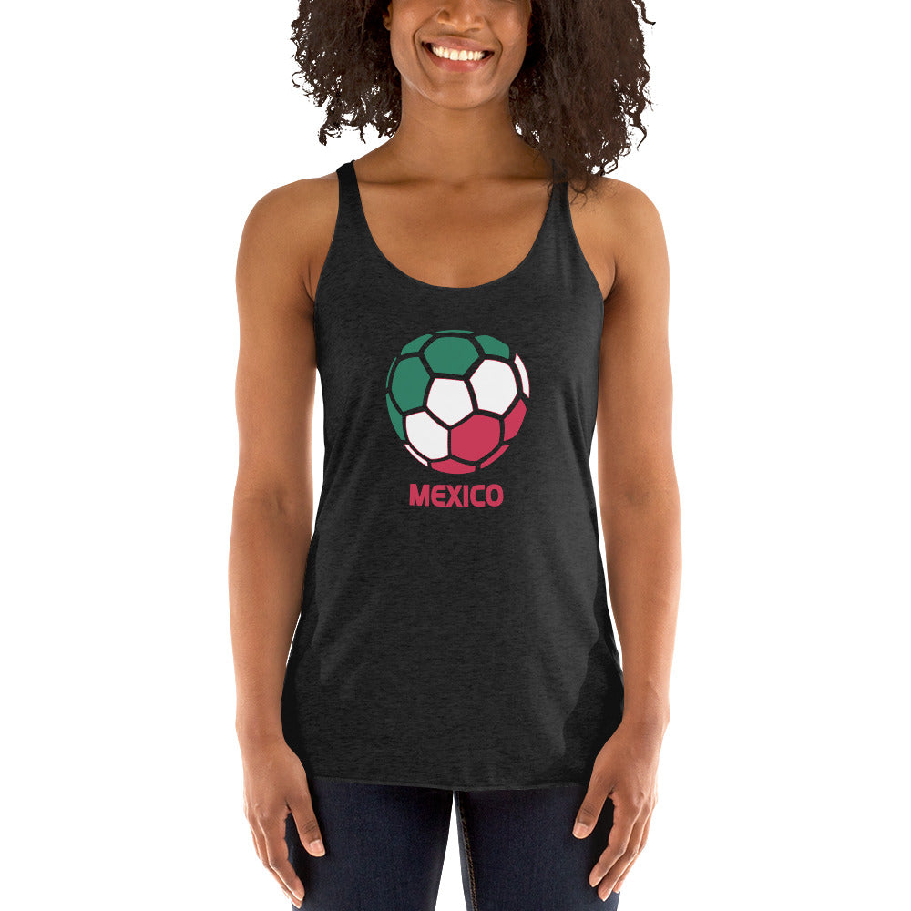 Mexico National Soccer Team Football Country Flag Pride Women's Racerback Tank Top