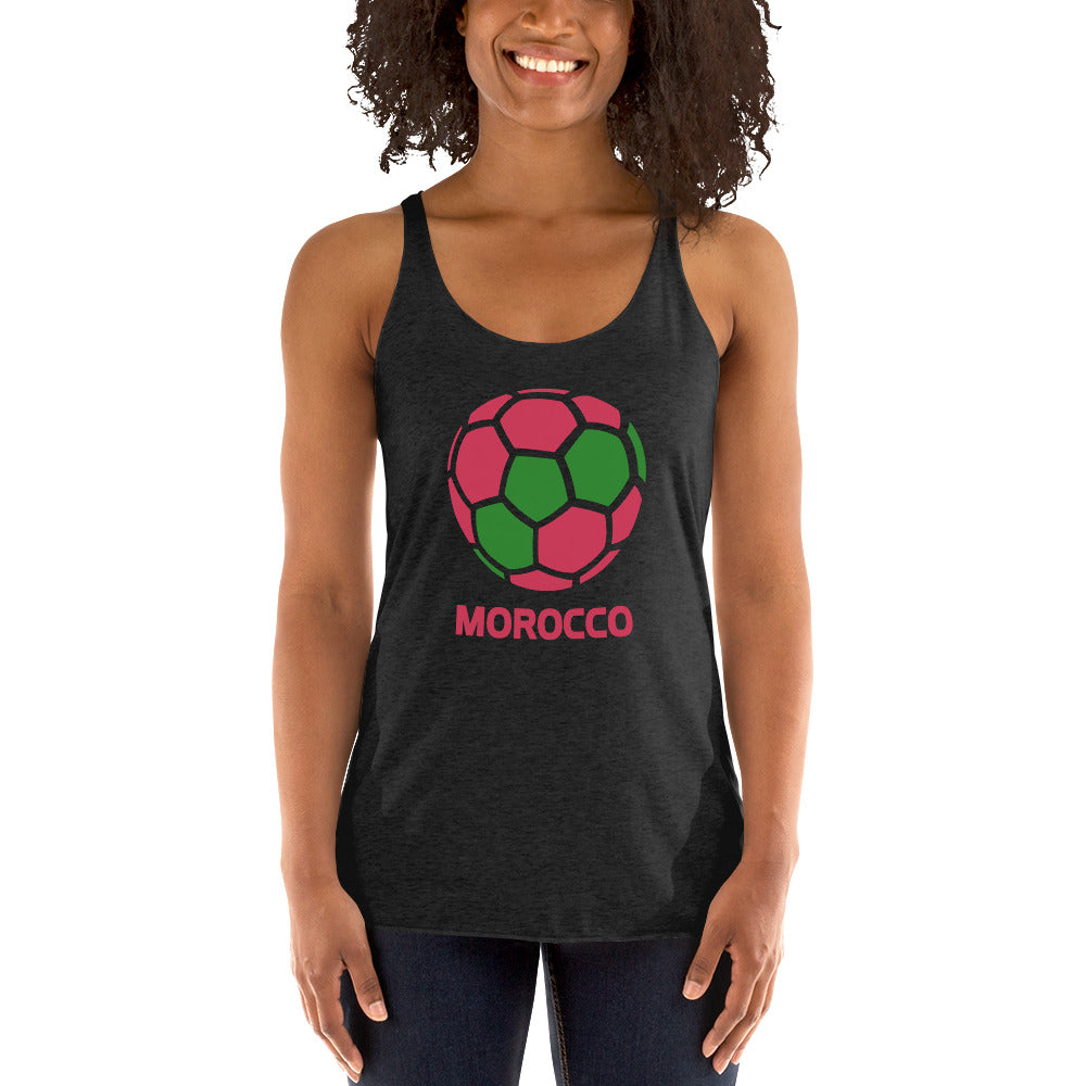 Morocco National Soccer Team Football Country Flag Pride Women's Racerback Tank Top