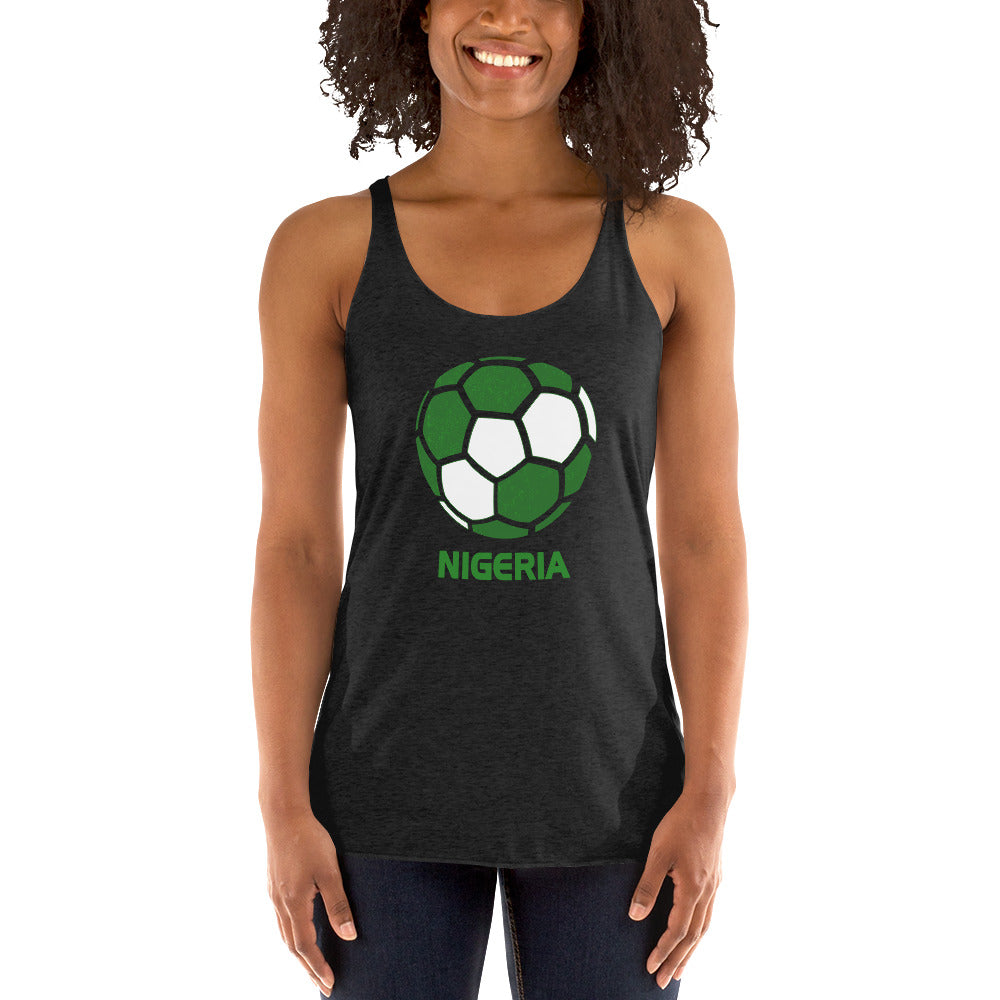 Nigeria National Soccer Team Football Country Flag Pride Women's Racerback Tank Top