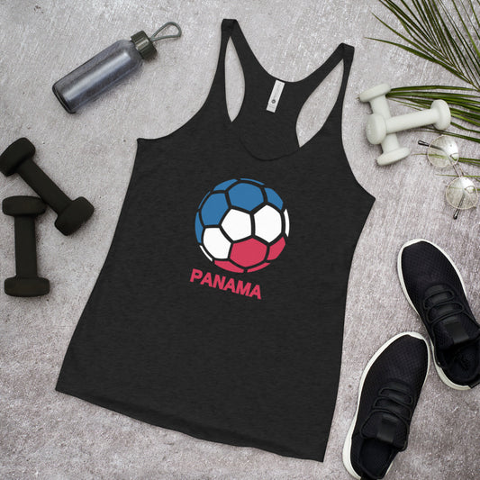 Panama National Soccer Team Football Country Flag Pride Women's Racerback Tank Top