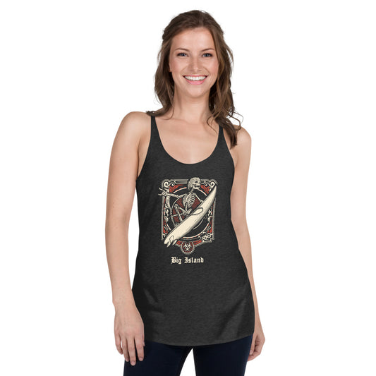 Cool Big Island Hawaii Surfing Fan Surfer  Women's Racerback Tank Top