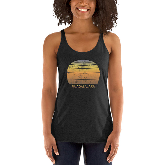 Retro Guadalajara Mexico Women's Racerback Tank Top