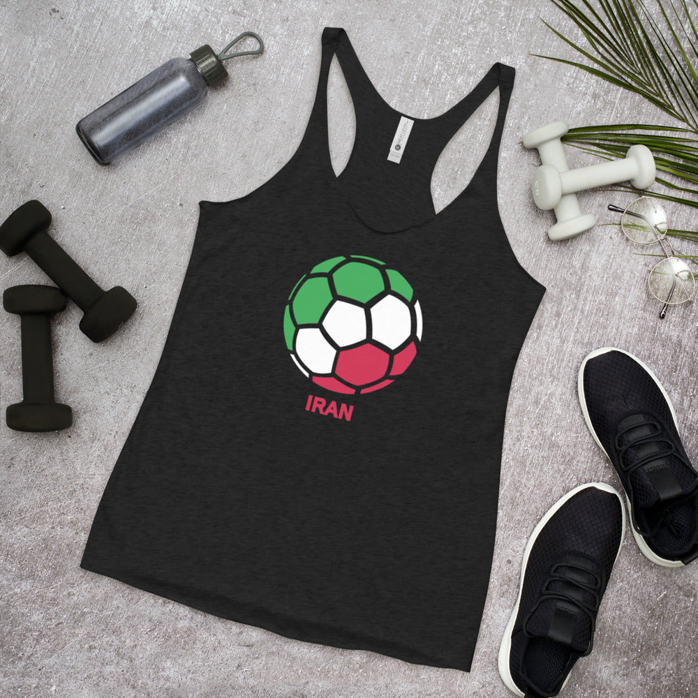 Iran National Soccer Team Football Country Flag Pride Women's Racerback Tank Top