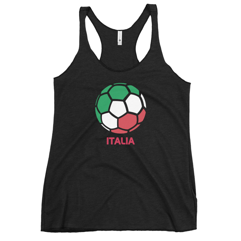 Italia National Soccer Team Football Country Flag Pride Women's Racerback Tank Top