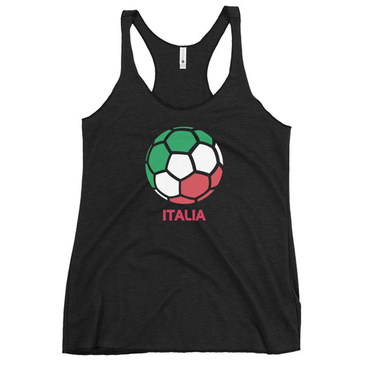 Italia National Soccer Team Football Country Flag Pride Women's Racerback Tank Top