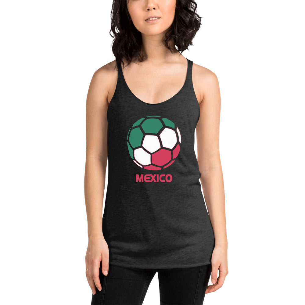 Mexico National Soccer Team Football Country Flag Pride Women's Racerback Tank Top