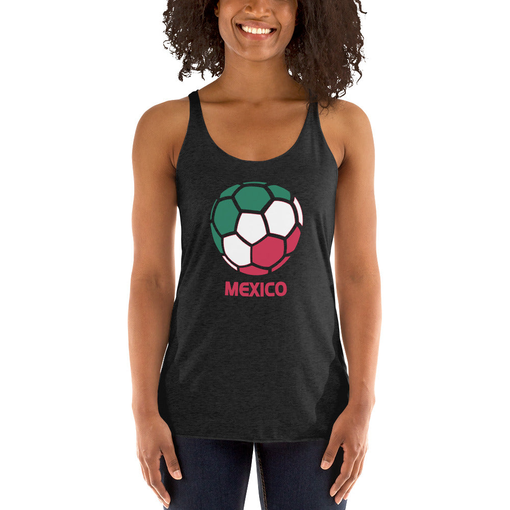 Mexico National Soccer Team Football Country Flag Pride Women's Racerback Tank Top