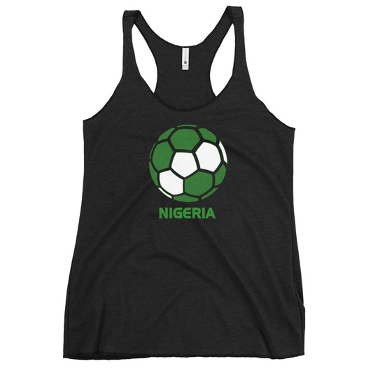 Nigeria National Soccer Team Football Country Flag Pride Women's Racerback Tank Top