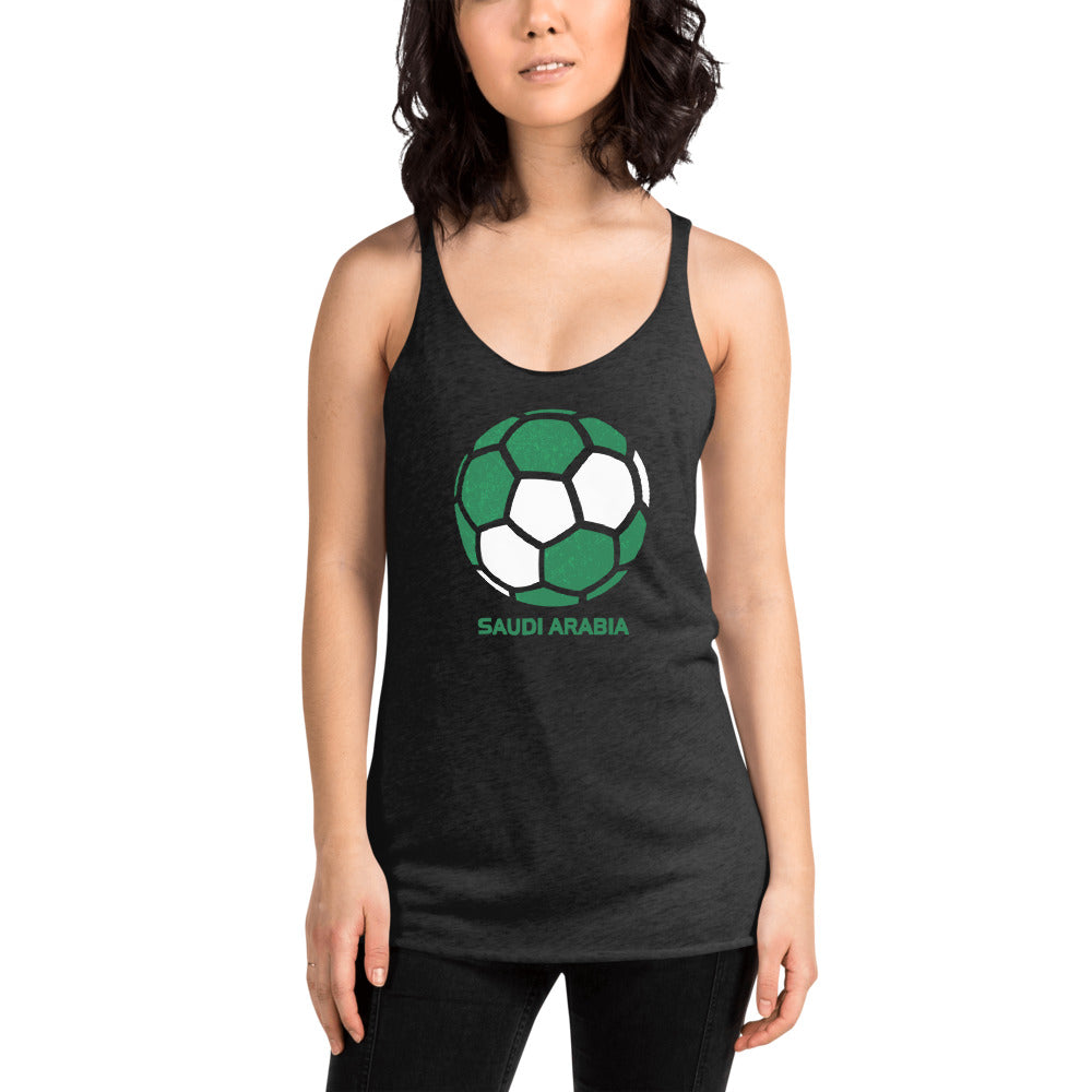 Saudi Arabia National Soccer Team Football Country Flag Pride Women's Racerback Tank Top