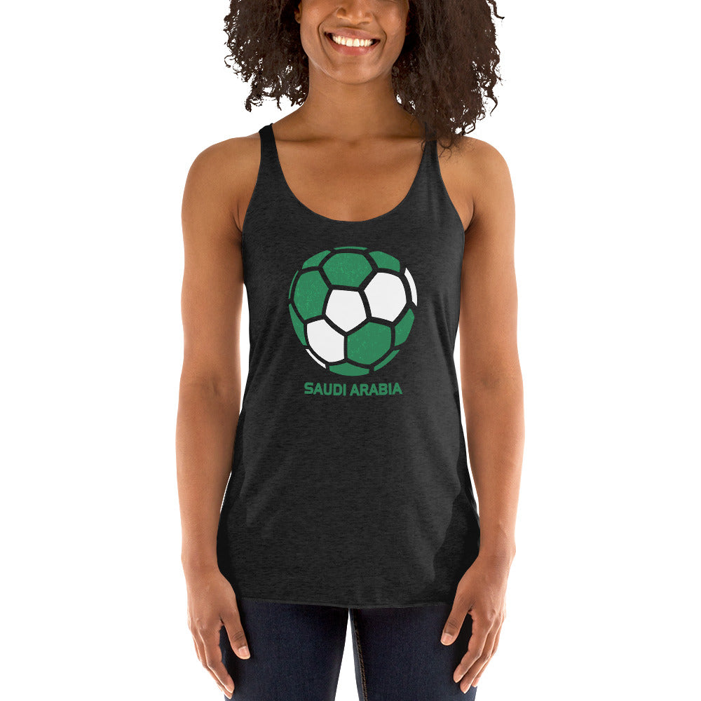 Saudi Arabia National Soccer Team Football Country Flag Pride Women's Racerback Tank Top