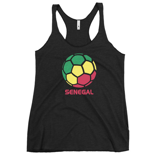 Senegal National Soccer Team Football Country Flag Pride Women's Racerback Tank Top