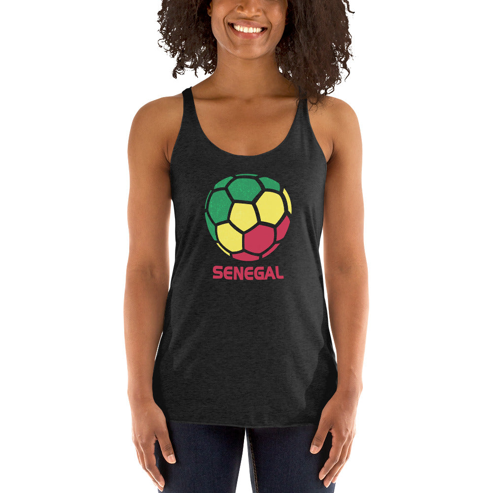 Senegal National Soccer Team Football Country Flag Pride Women's Racerback Tank Top