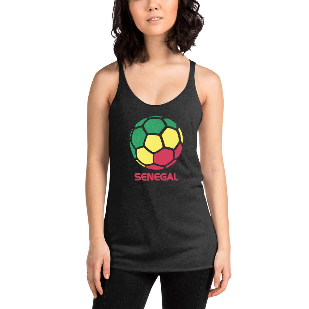 Senegal National Soccer Team Football Country Flag Pride Women's Racerback Tank Top