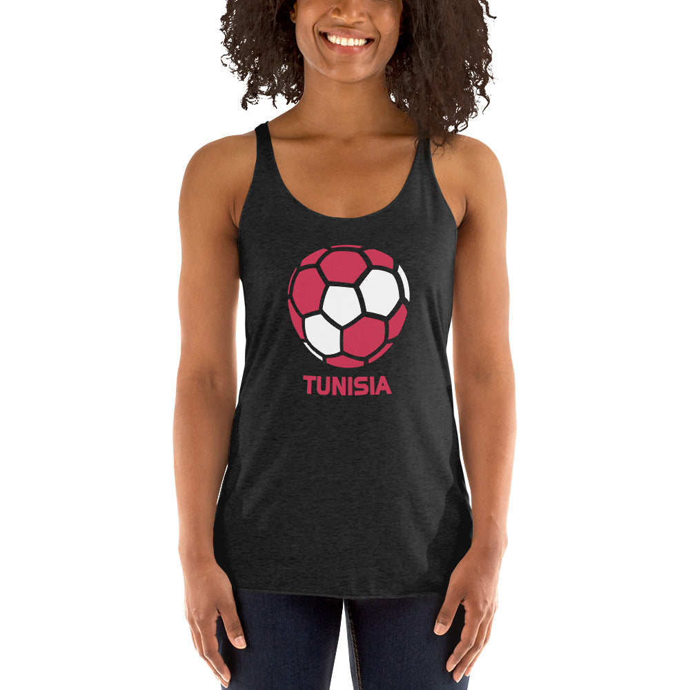 Tunisia National Soccer Team Football Country Flag Pride Women's Racerback Tank Top