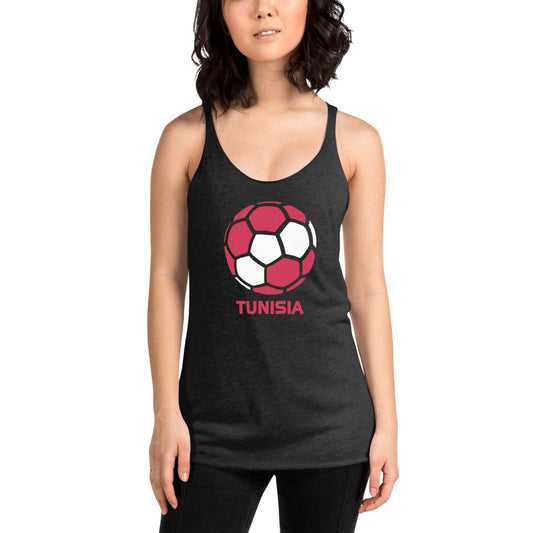 Tunisia National Soccer Team Football Country Flag Pride Women's Racerback Tank Top