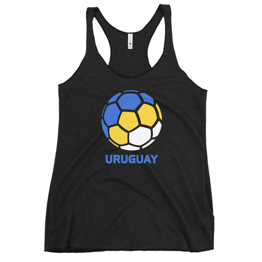 Uruguay National Soccer Team Football Country Flag Pride Women's Racerback Tank Top