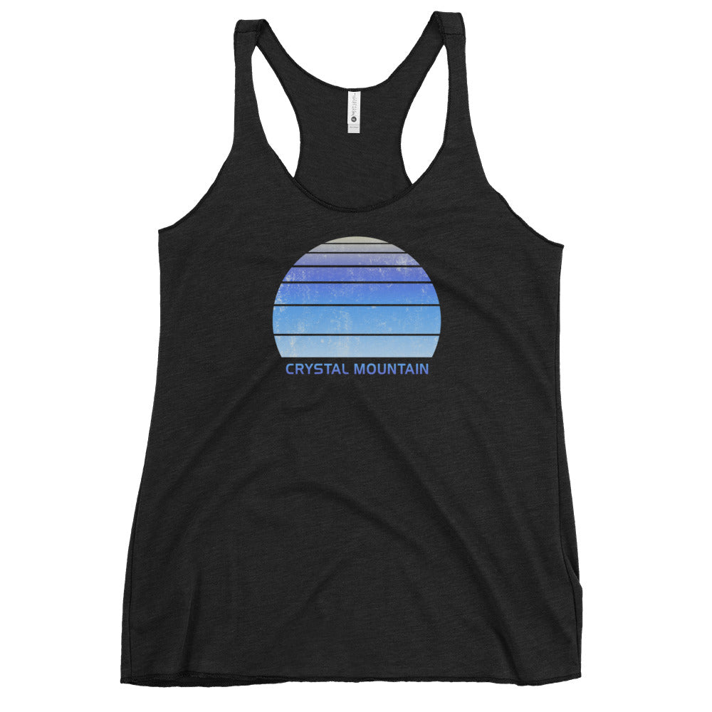 Retro Crystal Mountain Skiing Fan Women's Racerback Tank Top