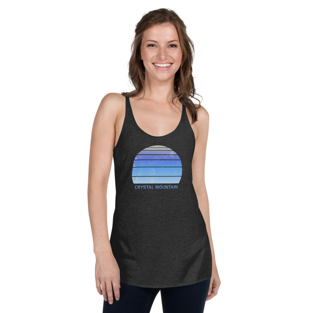 Retro Crystal Mountain Skiing Fan Women's Racerback Tank Top