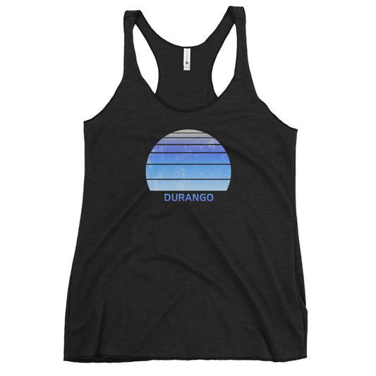 Retro Durango Colorado Ski Skiing Fan Women's Racerback Tank Top