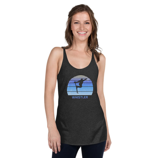 Retro Whistler Canada Skiing Fan Women's Racerback Tank Top