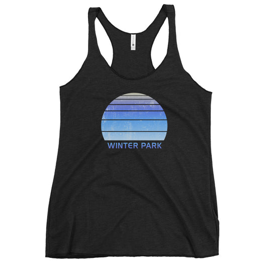 Retro Winter Park Colorado Ski Skiing Fan Women's Racerback Tank Top