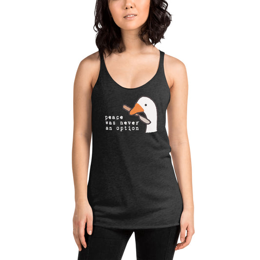 Untitled Goose Funny Slogan Video Game Gamer Fans Women's Racerback Tank Top