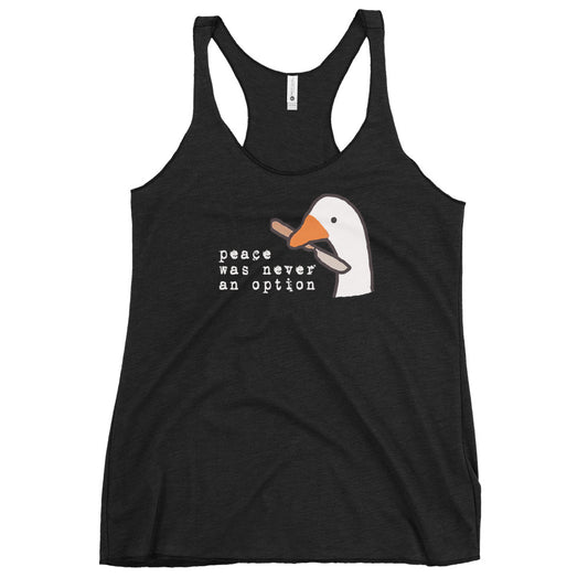 Untitled Goose Funny Slogan Video Game Gamer Fans Women's Racerback Tank Top
