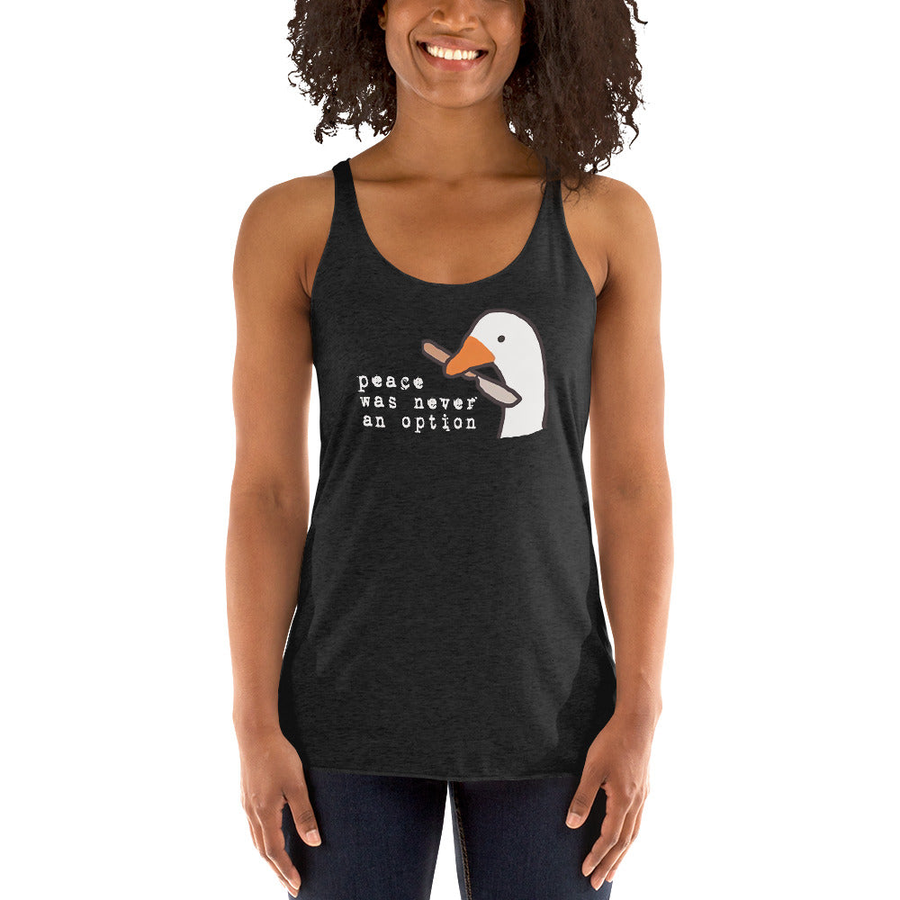 Untitled Goose Funny Slogan Video Game Gamer Fans Women's Racerback Tank Top