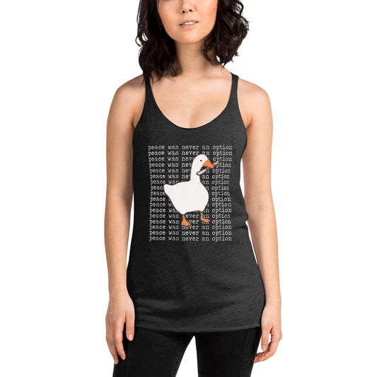 Untitled Goose  Funny Slogan Video Game Fan Gamer Women's Racerback Tank Top