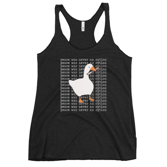 Untitled Goose  Funny Slogan Video Game Fan Gamer Women's Racerback Tank Top